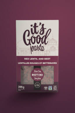 National Pasta Red Lentil and Beet pack design