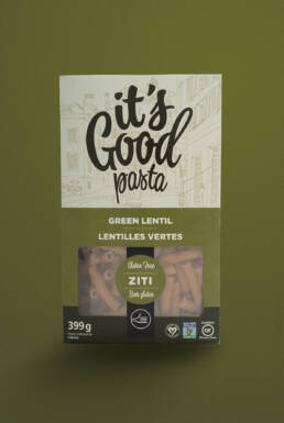 National Pasta Green Lentil pack design